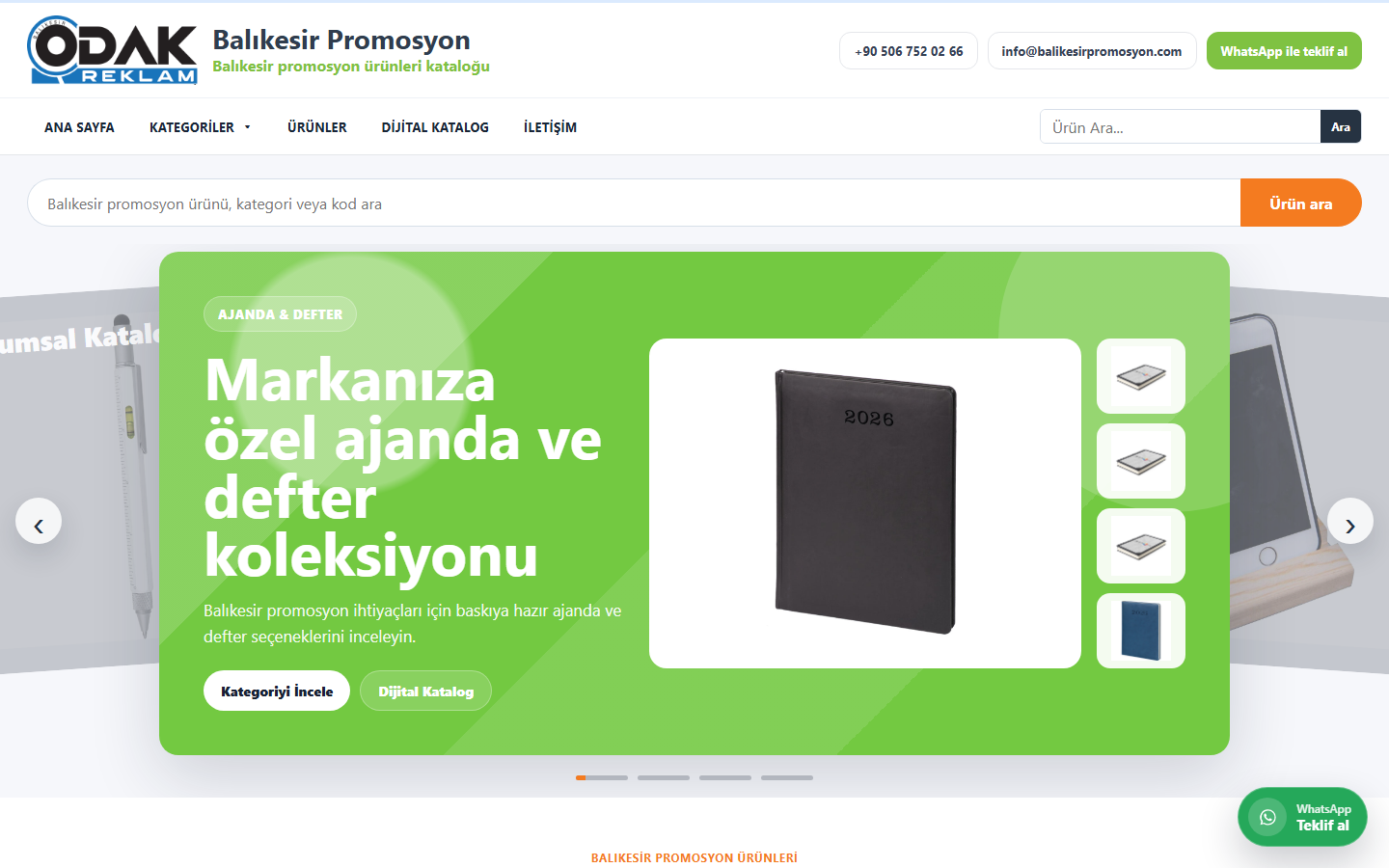 Balıkesir Promosyon web sitesi önizlemesi