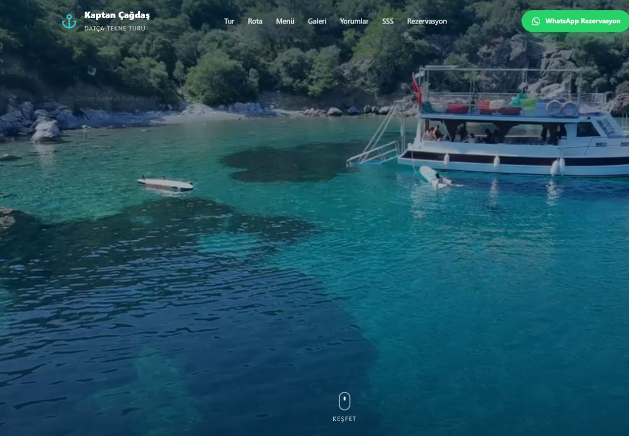 Kaptan Çağdaş web sitesi önizlemesi